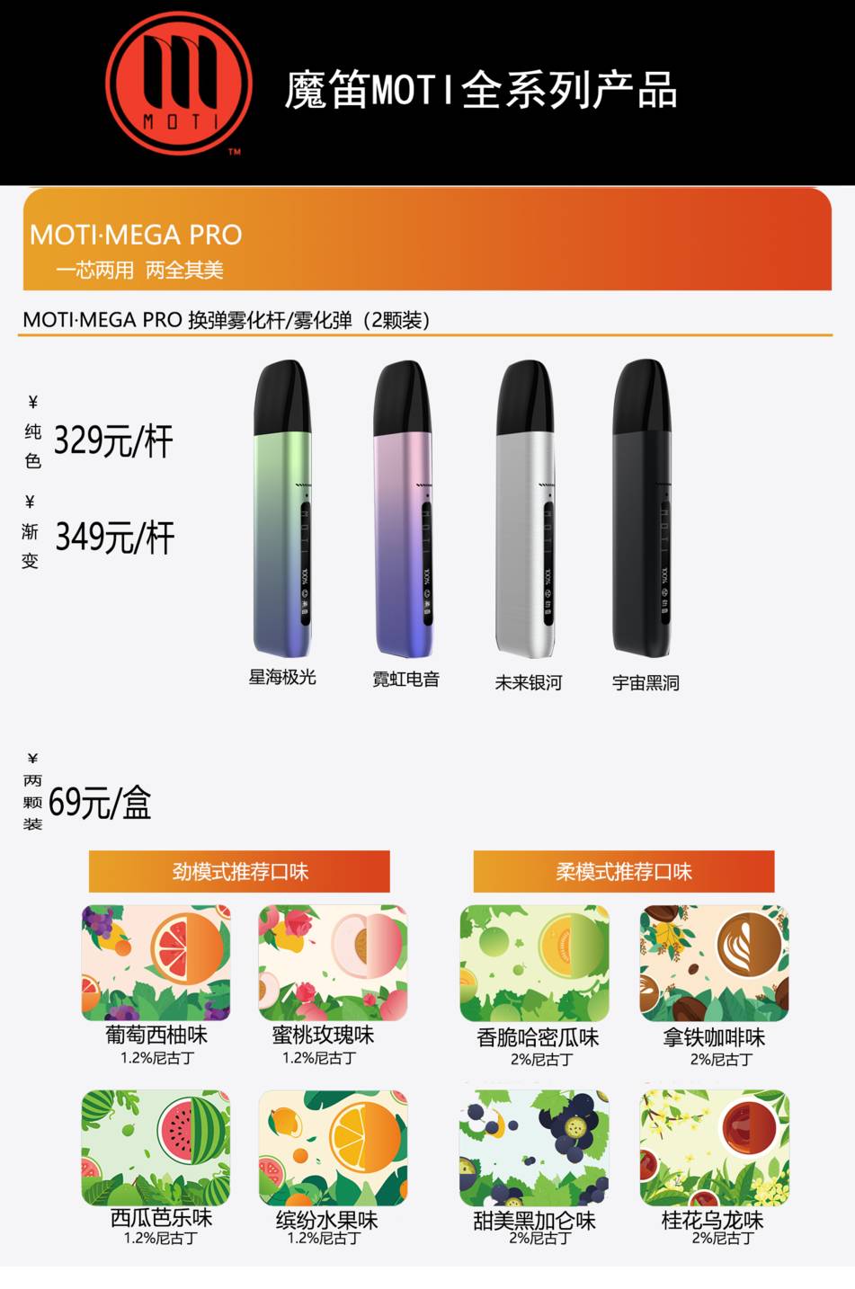 魔笛电子烟各种产品的官方售价是多少钱？