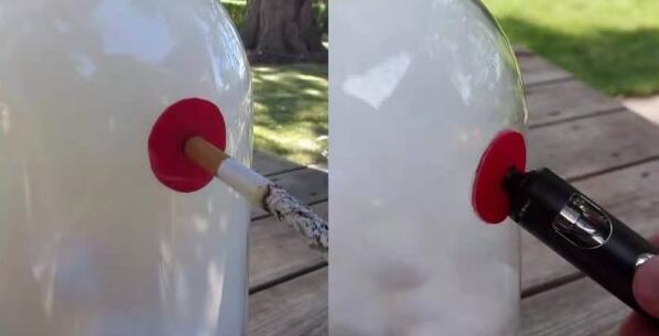 抽电子烟和香烟的肺部对比